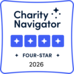 Charity Navigator Four-Star Charity 2026 badge